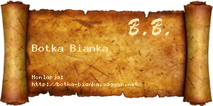 Botka Bianka névjegykártya