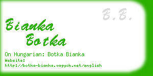 bianka botka business card